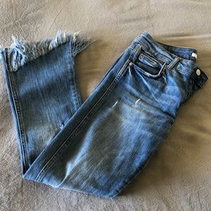 Zara flare raw hem jeans